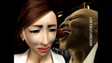Cehennemden gelen bir canavar tarafından tecavüze uğrayan seksi bir Japon kadınla ilgili sert hentai